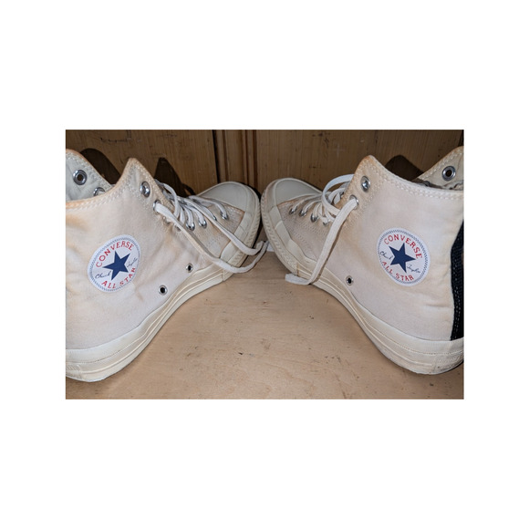 Men’s Converse x Comme Des Garcons Play High Top White Size 8 - Picture 5 of 7